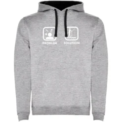 Problem Solution Fish Two-Colour Hoodie