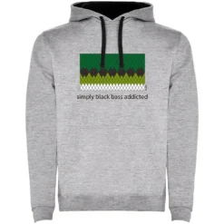 Simply Black Bass Addicted Two-Colour Hoodie